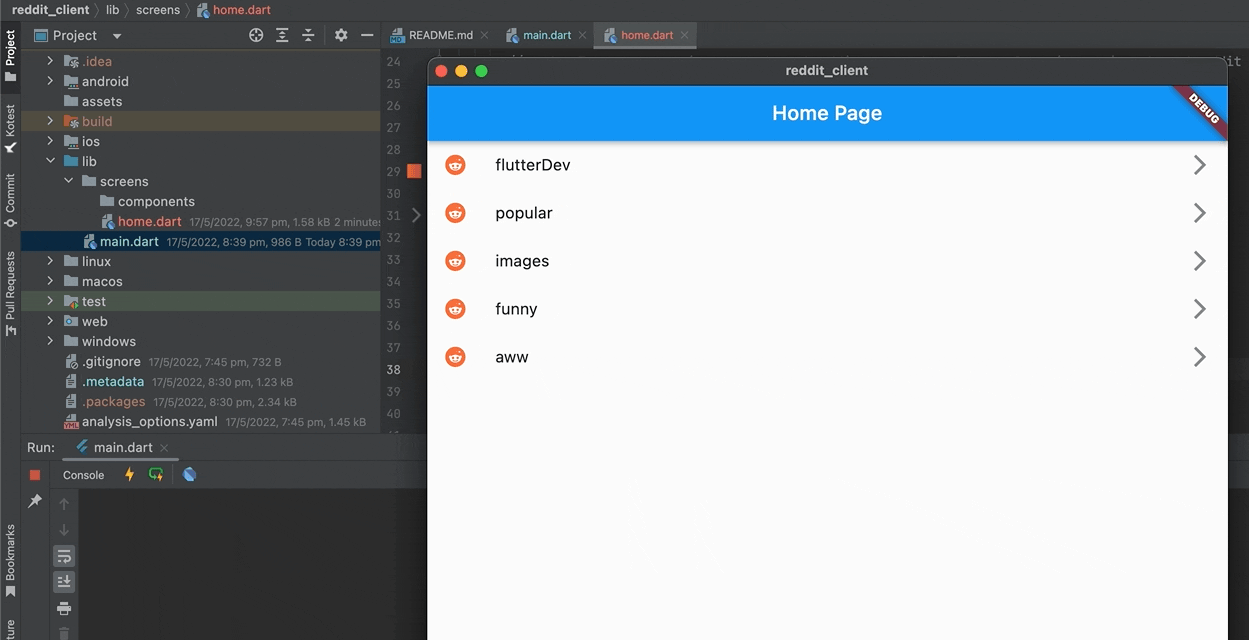 Flutter widgets – Create pages, widget and list views
