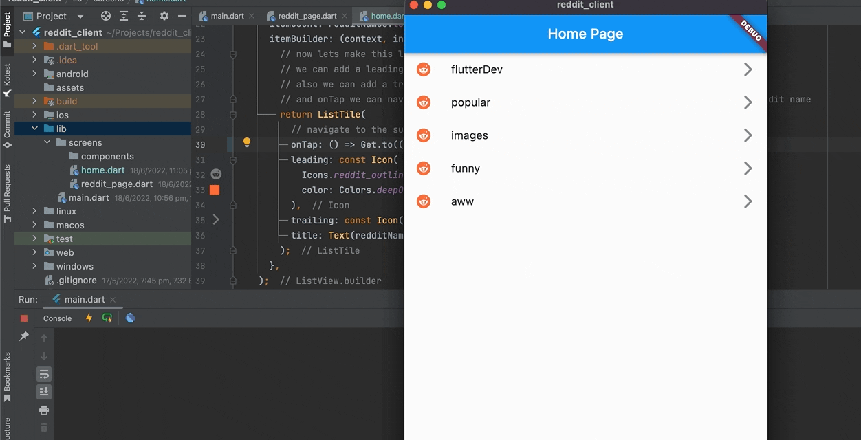 Flutter Page Navigation